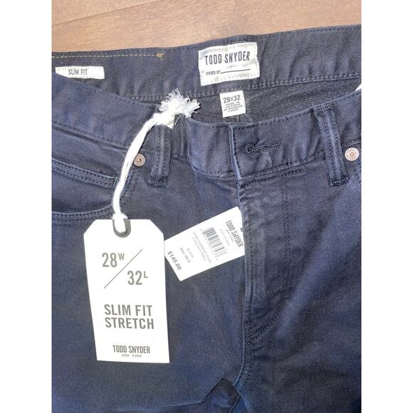 NWT Todd Snyder Mens 5 Pocket Slim Garment Dyed Night Stretch Twill Pants 28W33L - Picture 3 of 4